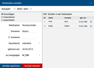 Schülerdaten © Hans-Jürgen Faust, Mainz Germany 2020-2025