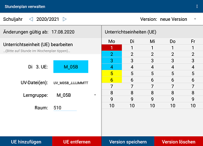 Stundenplan © Hans-Jürgen Faust, Mainz Germany 2020-2025